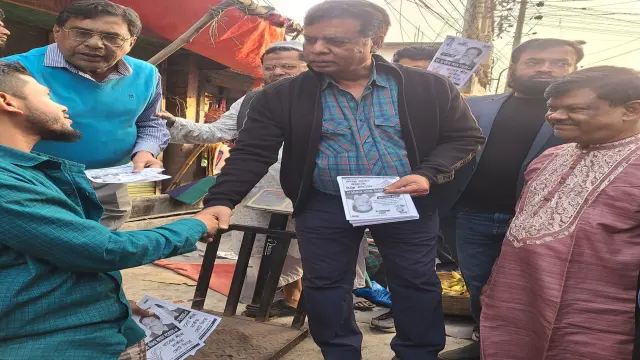 বরিশাল নগরীতে ধানের শীষের পক্ষে আকন কুদ্দুস ও রহমাতুল্লাহ'র গণসংযোগ