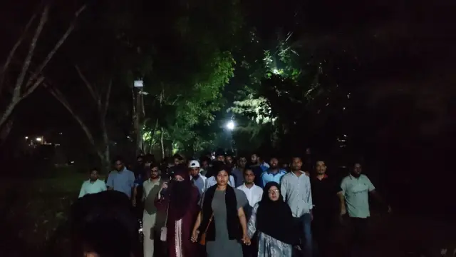 ছাত্রশিবিরের বিরুদ্ধে হামলার অভিযোগের প্রতিবাদে ববি ছাত্রদলের বিক্ষোভ মিছিল
