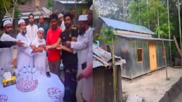 গলাচিপায় জামাতের উদ্যোগে নতুন ঘর পেল হিন্দু  পরিবার