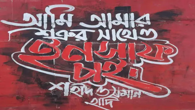 গোবিপ্রবিতে শহীদ ওসমান হাদির স্মরণে আধিপত্যবাদবিরোধী শিক্ষার্থীদের গ্রাফিতি কর্মসূচি