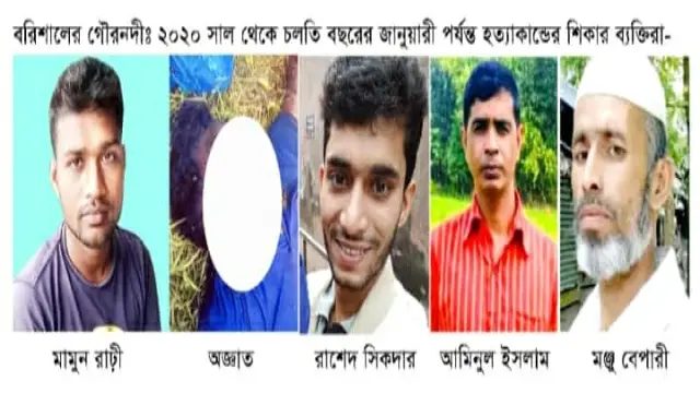 গৌরনদীতে চাঞ্চল্যকর চারটি হত্যাকান্ডের  রহস্য উদঘাটিত হয়নি