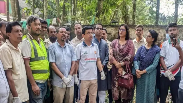 হাসপাতালে পরিচ্ছন্নতা অভিযান