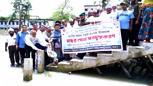 জাতীয় মৎস্য সপ্তাহ উপলক্ষে বর্ণাঢ্য র‍্যালি, পোনা মাছ অবমুক্তকরণ ও আলোচনা সভা অনুষ্ঠিত