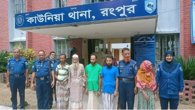 কাউনিয়ায় হত্যা মামলার প্রধান আসামীসহ পাঁচজন আটক