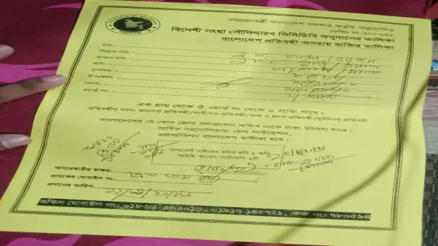 কেশবপুরে ২০ হাজার টাকা দেওয়ার প্রলোভন, হলুদ ফরমে ৩ হাজার টাকা নিচ্ছে প্রতারক চক্র