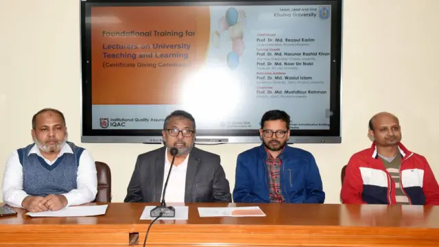 খুলনা বিশ্ববিদ্যালয়ে নবীন শিক্ষকদের ৫ দিনব্যাপী প্রশিক্ষণ কর্মসূচির সমাপনী অনুষ্ঠিত