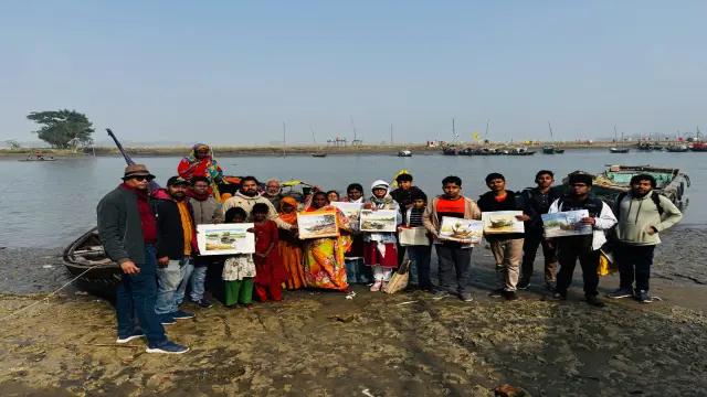 মান্তা সম্প্রদায়ের নৌবহরে চারুকলার বরিশালের আর্ট ক্যাম্প