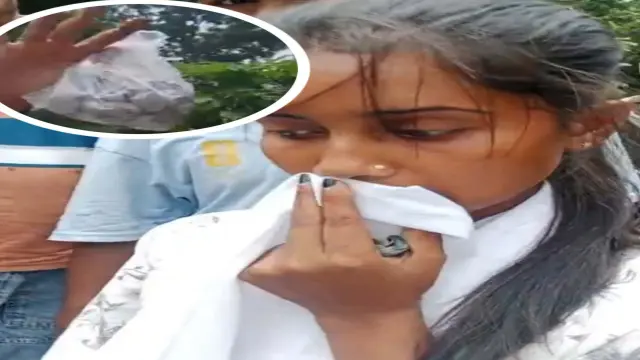 নারী মাদক কারবারীকে  আটকে পুলিশে দিলো  ছাত্রদল