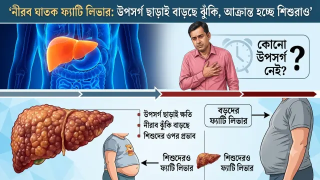 নীরব ঘাতক ফ্যাটি লিভার: উপসর্গ ছাড়াই বাড়ছে ঝুঁকি, আক্রান্ত হচ্ছে শিশুরাও