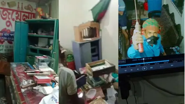 পাহারাদারদের জিম্মি  করে সাত দোকানে  ডাকাতি