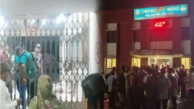 রংপুর কোতোয়ালি থানার ভিতরে স্বেচ্ছাসেবক দল নেতাকে মারধর ১১ পুলিশ সদস্য বরখাস্ত