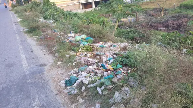 যবিপ্রবি সংলগ্ন প্রধান রাস্তা পরিণত হয়েছে ময়লার পাহাড়ে, ভুক্তভোগী শিক্ষার্থী ও পথচারীরা