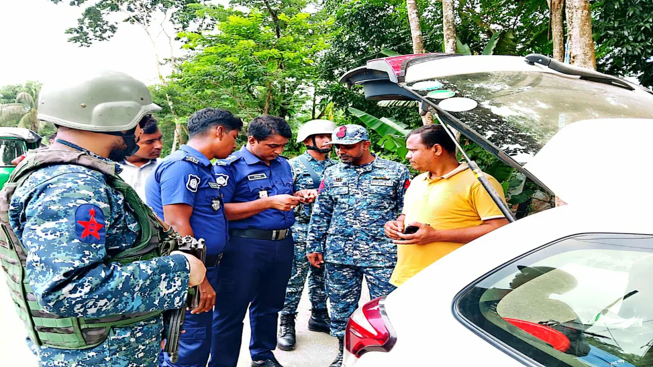 বামনায় যৌথ চেকপোস্ট, জরিমানা আদায়