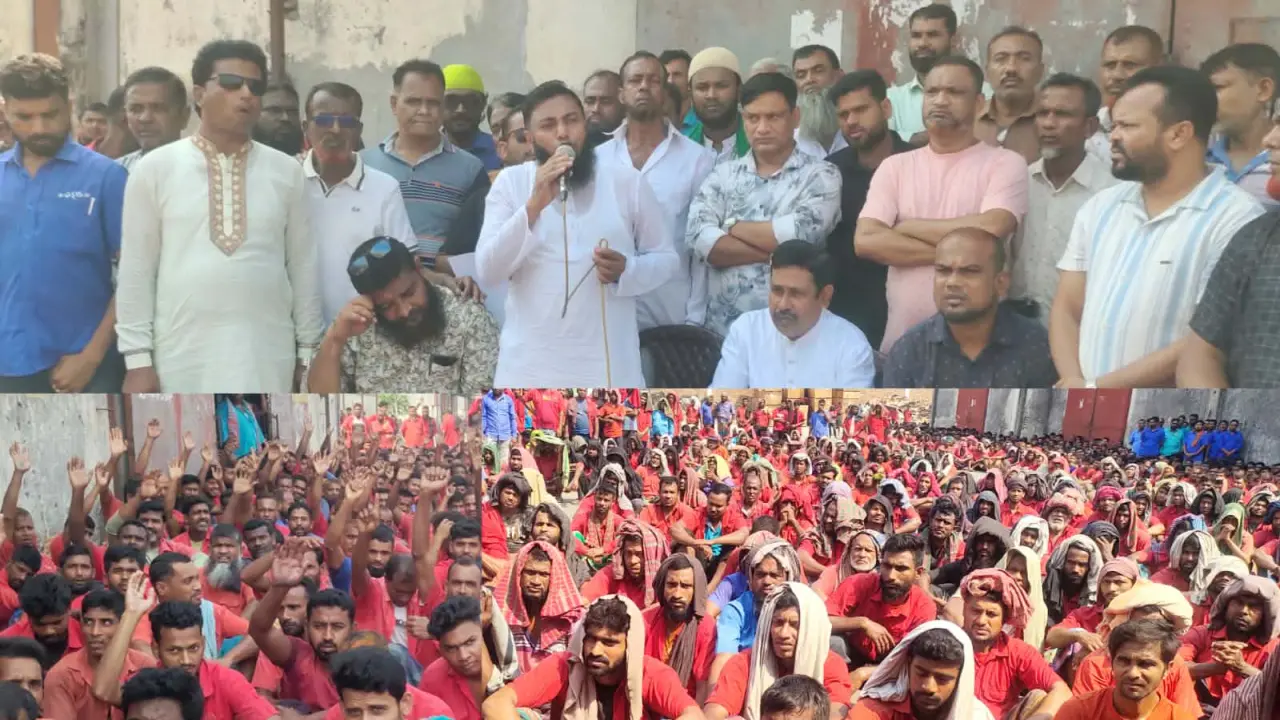 বেনাপোল স্থলবন্দর হ্যান্ডেলিং শ্রমিক ইউনিয়ন শ্রমিকদের অনির্দিষ্টকালের কর্মবিরতির ঘোষণা