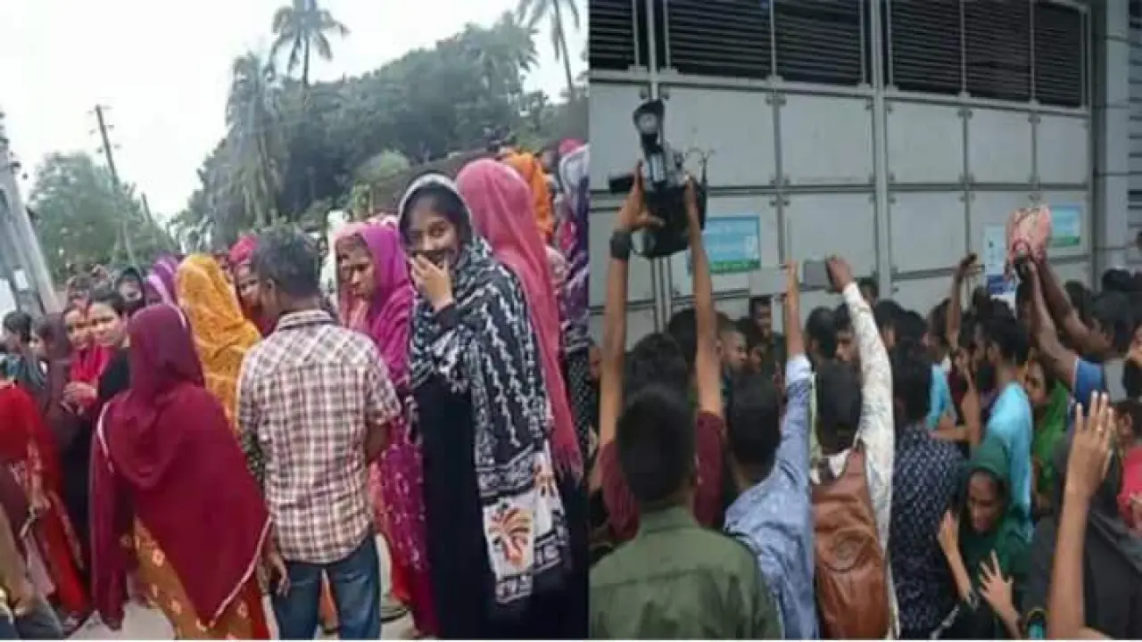 বরিশালে ফরচুন সুজ শ্রমিকদের বকেয়া বেতনের দাবিতে বিক্ষোভ