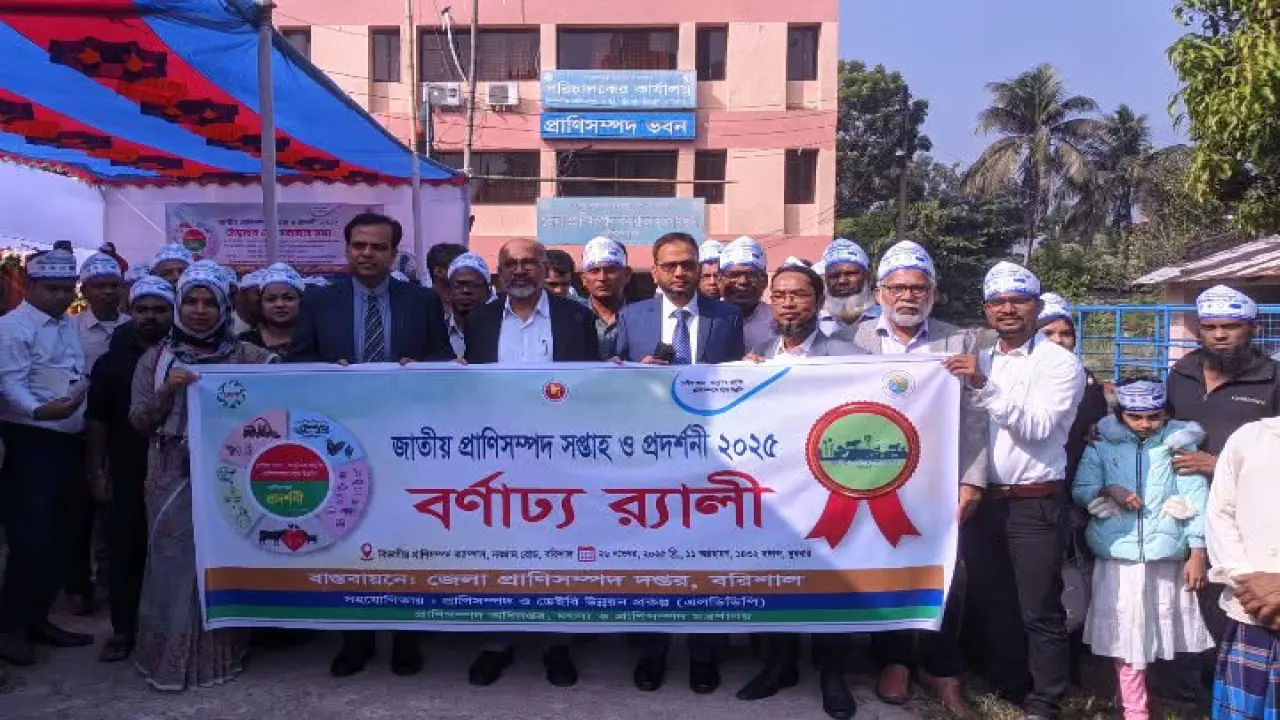 বরিশালে জাতীয় প্রাণিসম্পদ সপ্তাহ ও প্রদর্শনী-২০২৫ এর উদ্বোধন অনুষ্ঠিত হয়েছে