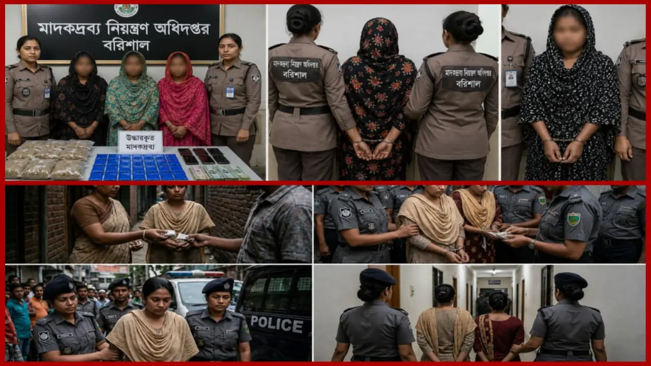 বরিশালে নারী মাদক সিন্ডিকেটের ভয়ংকর বিস্তার