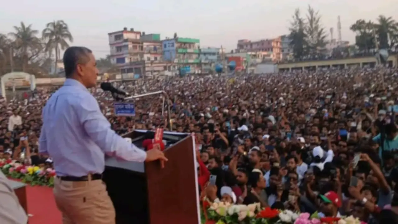 চরফ্যাশনে নুরুল ইসলাম নয়নের জনসভা জনসমুদ্রে পরিণত