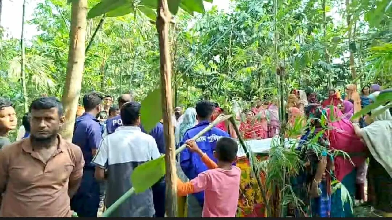 গাছে ঝুলছিলো তিন  সন্তানের জননীর  লাশ
