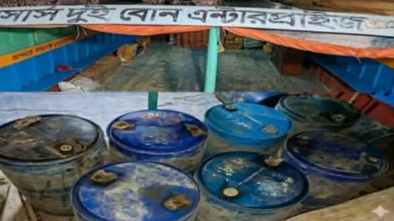 গলাচিপায় দুই ট্রলার থেকে ২ হাজার লিটার ডিজেল জব্দ