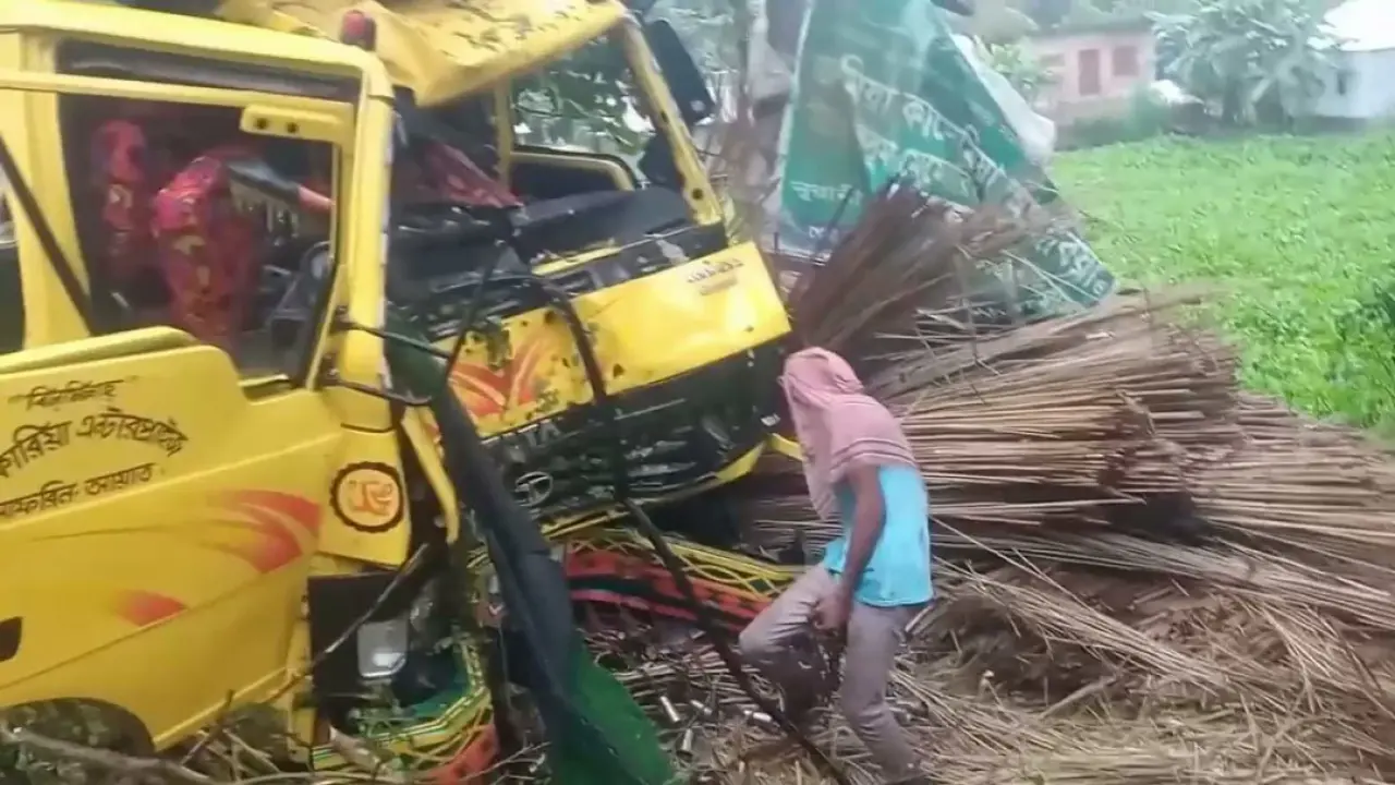 গোপালগঞ্জে গাছের সাথে ট্রাকের ধাক্কা, চালক নিহত, হেলপার আহত