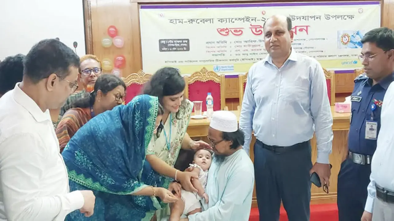 গোপালগঞ্জে হাম-রুবেলা টিকাদান শুরু