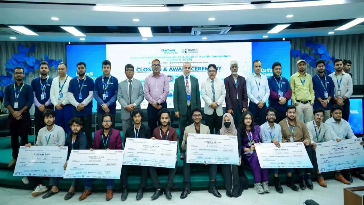 IEEE ICADHI 2026 এ চ্যাম্পিয়ন যবিপ্রবির টিম NEFRONOVA