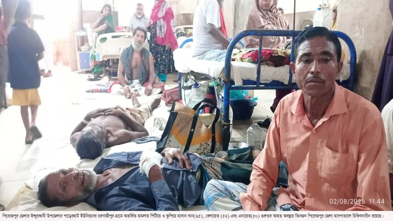 ইন্দুরকানীর চর গাজীপুরে পিটিয়ে ও কুপিয়ে তিনজনকে জখম