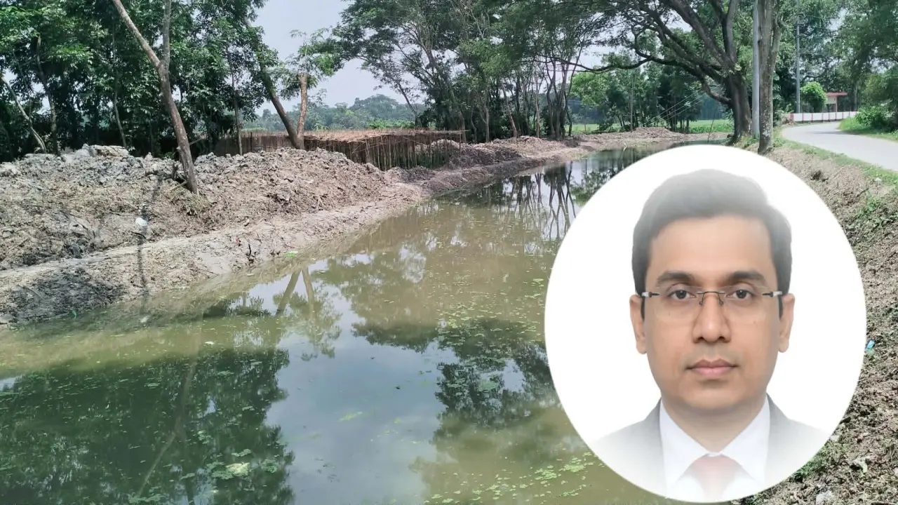 খাল পূন:খনন শেষে পৌনে এক    কোটি টাকা রাষ্ট্রীয় কোষাগারে    জমা দিলেন ইউএনও