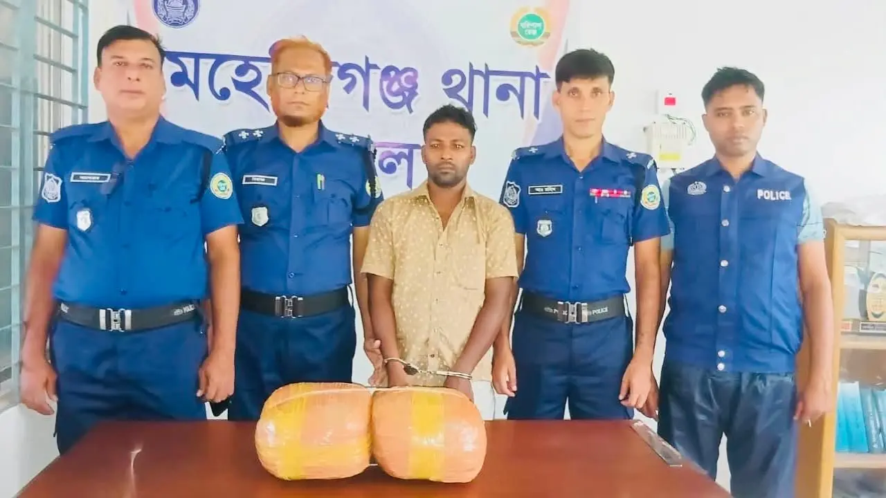 মেহেন্দিগঞ্জে ৫ কেজি গাঁজা সহ মাদক ব্যবসায়ীকে আটক করেছে পুলিশ
