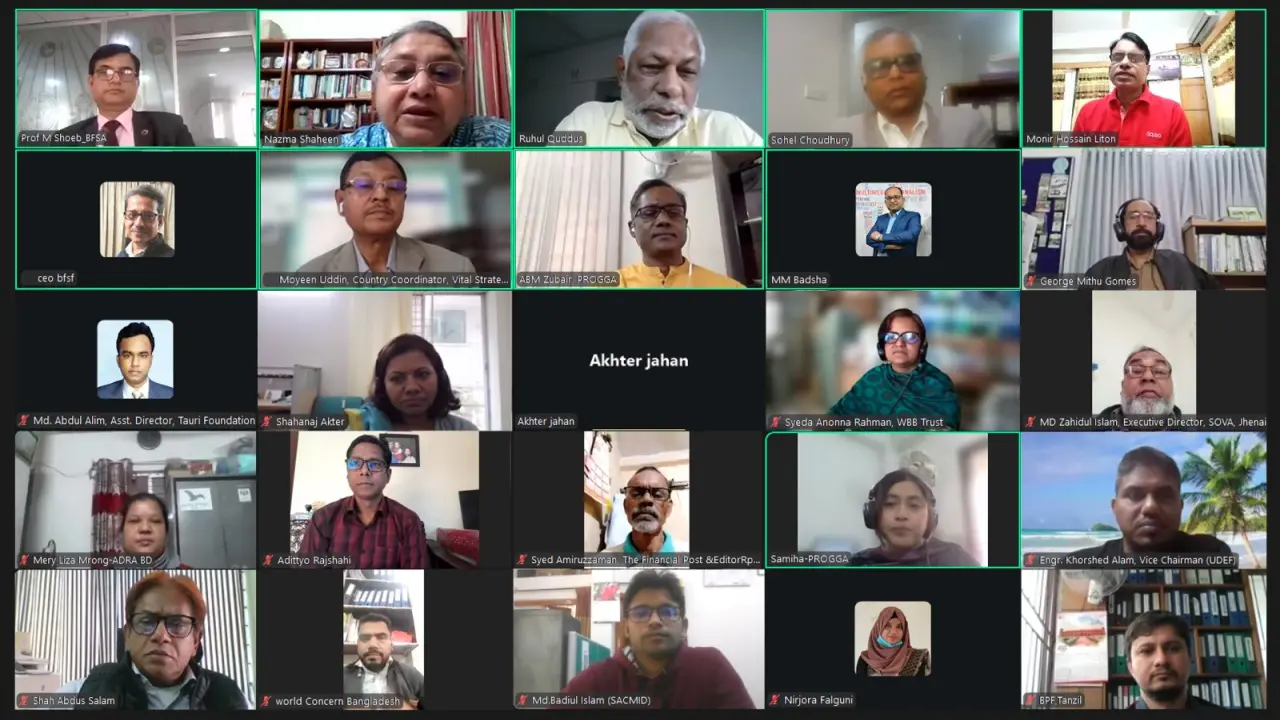 অসংক্রামক রোগ নিয়ন্ত্রণে ভোক্তা সচেতনতা জরুরি  জাতীয় নিরাপদ খাদ্য দিবসের ওয়েবিনারে বক্তারা