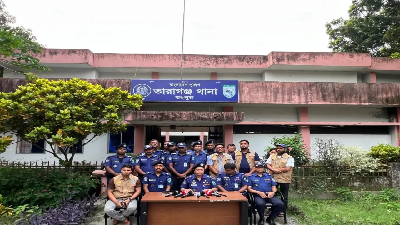 তারাগঞ্জে শিশু সানজিদা হত্যার রহস্য উন্মোচন, ব্রিফিংয়ে পুলিশ সুপার