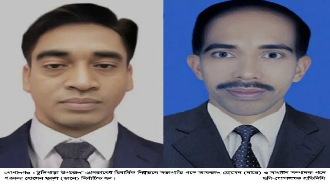 টুঙ্গিপাড়া প্রেসক্লাবের দ্বি-বার্ষিক নির্বাচন সম্পন্ন :: সভাপতি আফজাল হোসেন, সাধারন সম্পাদক মুকুল নির্বাচিত
