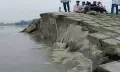 গঙ্গাচড়ায় এক বছর যেতে না যেতেই এলজিইডির ১৪ লক্ষ টাকা নদী গর্ভে বিলীন