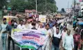 অশ্বিনী কুমার ইনষ্টিটিউশনের  শিক্ষার্থীদের আনন্দ র‌্যালি