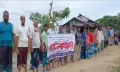 রাঙ্গাবালীতে খাসজমি দখলের প্রতিবাদে ভূমিহীনদের মানববন্ধন, বাধা দেওয়ার অভিযোগ